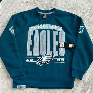 NFL Green and White Philadelphia Eagles Sweatshirt